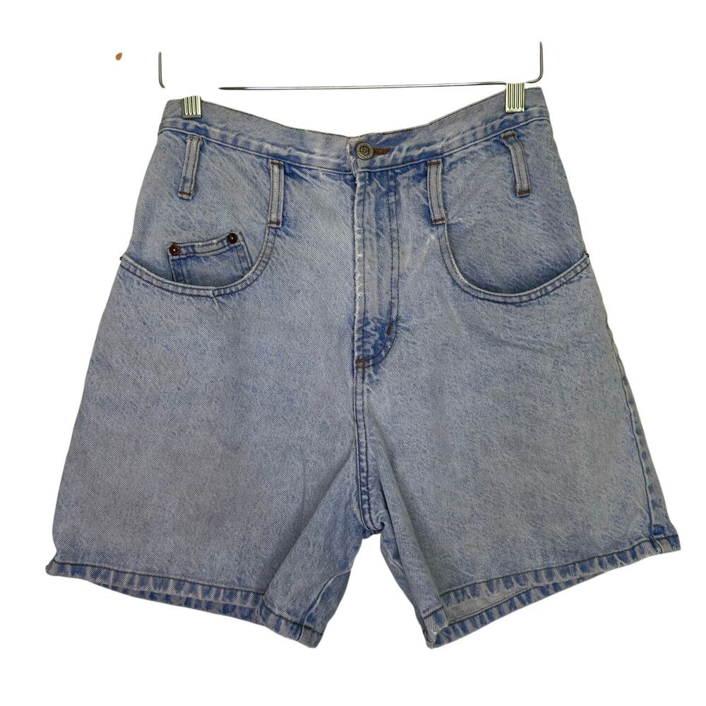 Vintage Steel Jeans High Waist Denim Shorts size 9 Made In 80s 90s Jorts